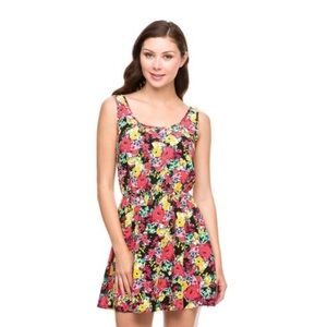 Ambiance Apparel Summer Floral Mini Lightweight Dress